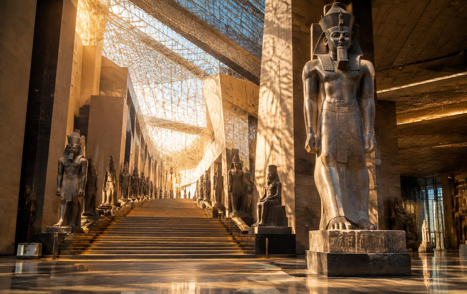 De Grote Trap in het Grand Egyptian Museum